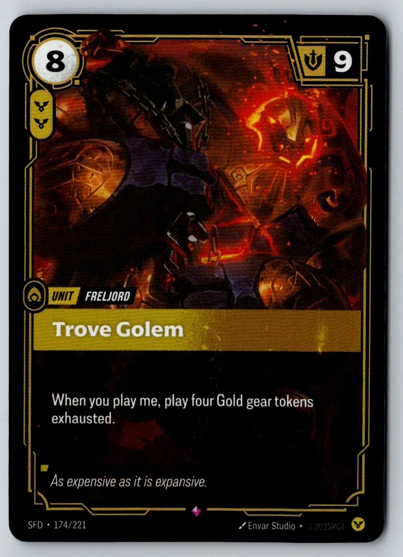 Trove Golem 174/221 Rare Spiritforged Riftbound Foil Near Mint
