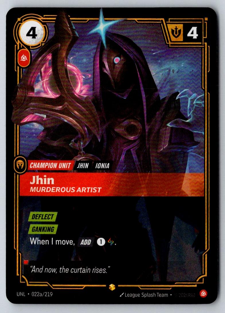 Jhin - Murderous Artist (Alternate Art) 022A/219 Unleashed Riftbound Foil NM