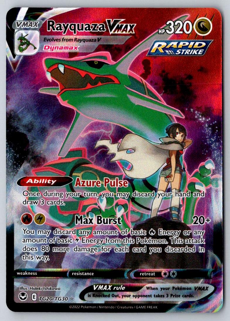 Rayquaza VMAX TG20/TG30 Holo Silver Tempest Trainer Gallery Pokemon Holo NM