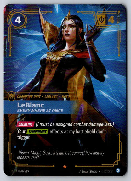 LeBlanc - Everywhere At Once 090/219 Epic Unleashed Riftbound Foil Near Mint