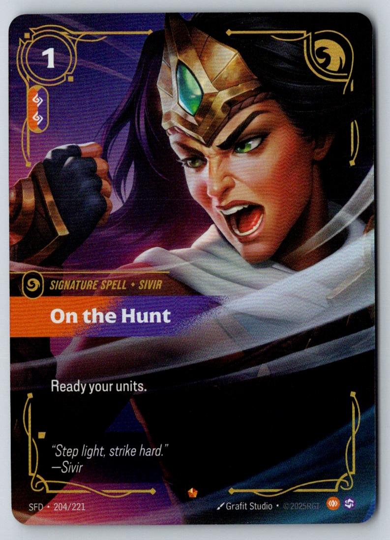 On the Hunt 204/221 Epic Spiritforged Riftbound Foil Near Mint