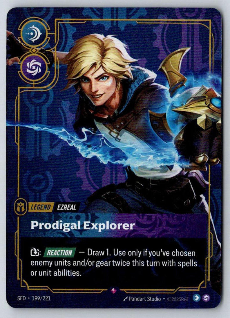 Ezreal - Prodigal Explorer 199/221 Rare Spiritforged Riftbound Foil Near Mint