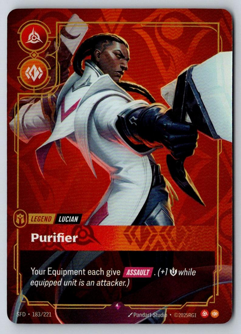 Lucian - Purifier 183/221 Rare Spiritforged Riftbound Foil Near Mint
