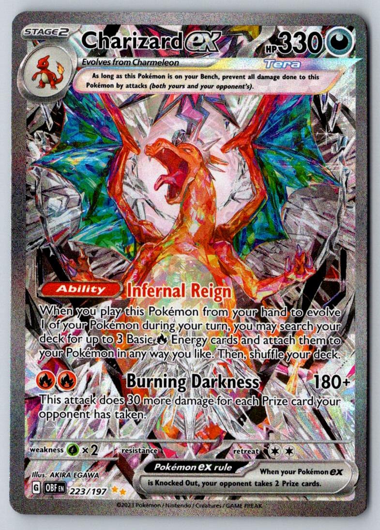 Charizard ex 223/197 Special Illustration Rare Obsidian Flames Pokemon Holo NM