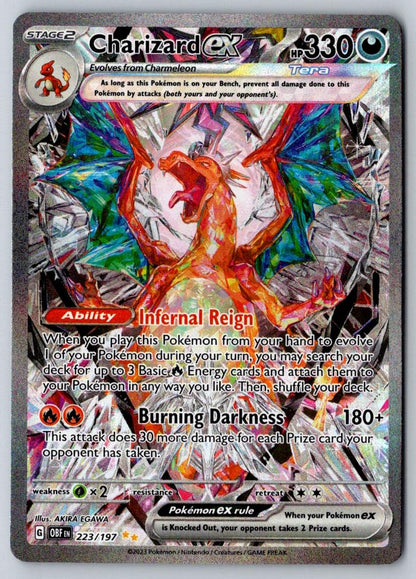 Charizard ex 223/197 Special Illustration Rare Obsidian Flames Pokemon Holo NM