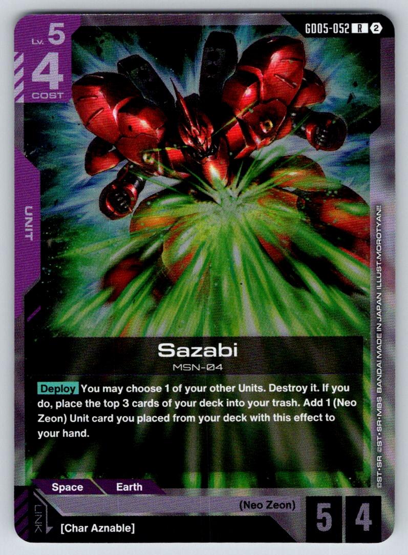 Sazabi (GD05-052) GD05-052 R Freedom Ascension Gundam Holo Near Mint