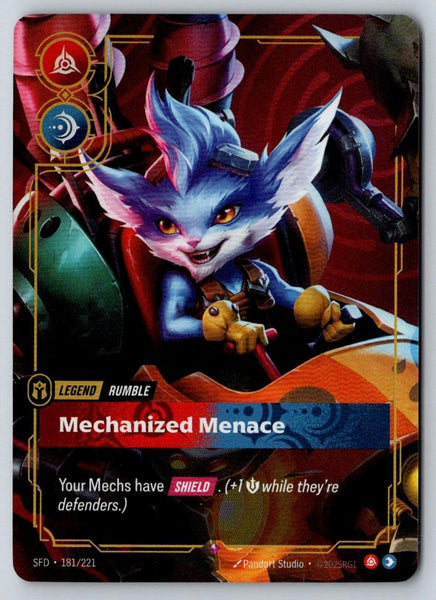 Rumble - Mechanized Menace 181/221 Rare Spiritforged Riftbound Foil Near Mint