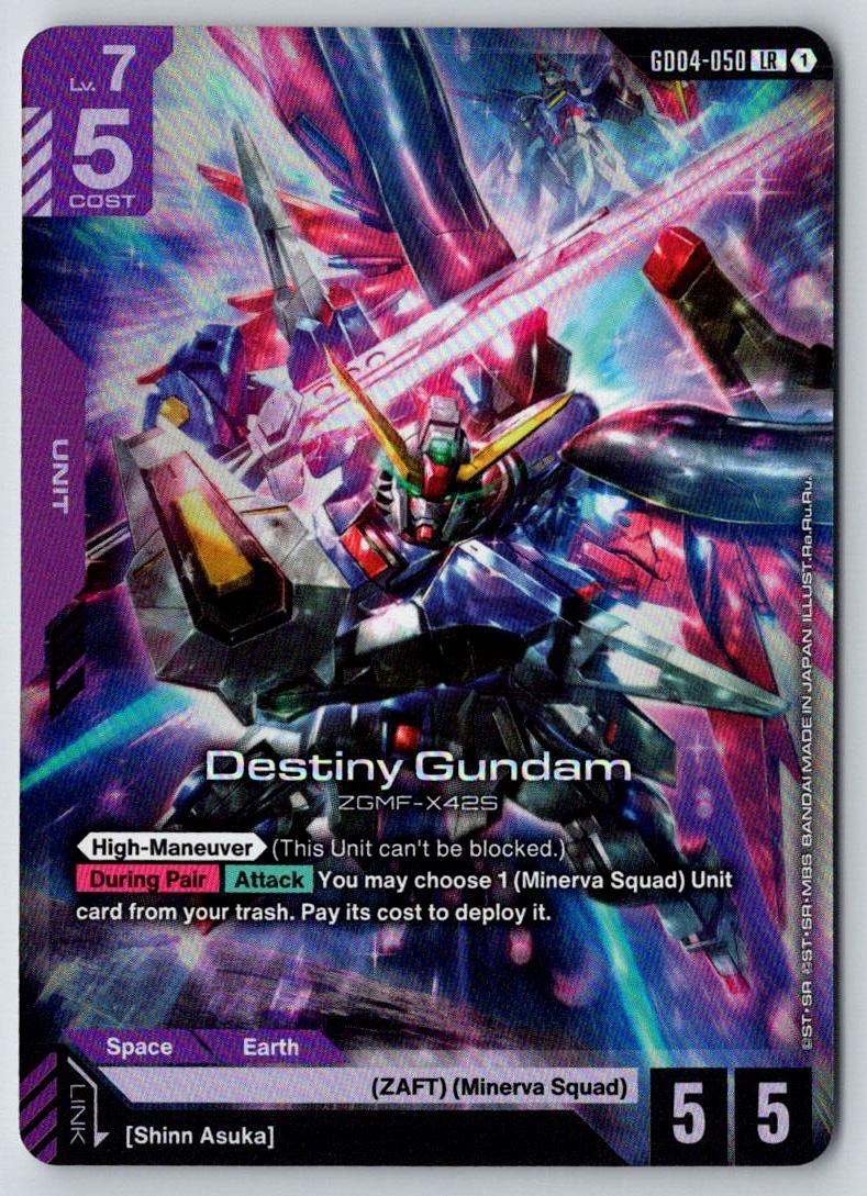 Destiny Gundam GD04-050 LR Phantom Aria Gundam Holo Near Mint