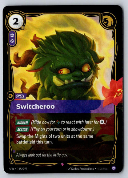 Switcheroo 145/221 Rare Spiritforged Riftbound Foil Near Mint