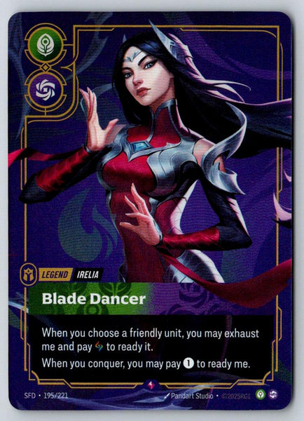 Irelia - Blade Dancer 195/221 Rare Spiritforged Riftbound Foil Near Mint