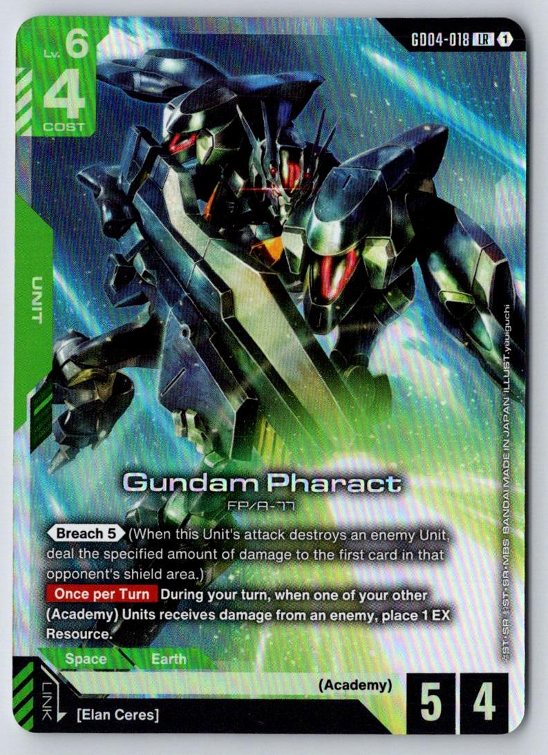Gundam Pharact GD04-018 LR Phantom Aria Gundam Holo Near Mint