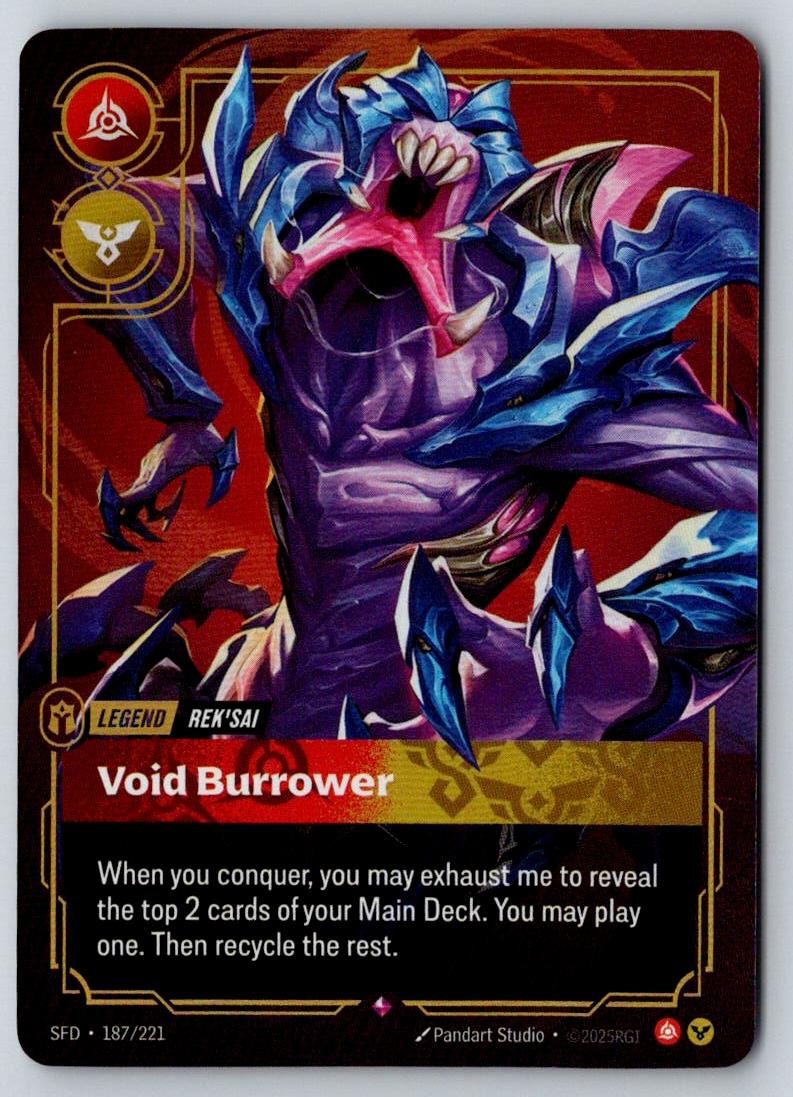 Rek'sai - Void Burrower 187/221 Rare Spiritforged Riftbound Foil Near Mint