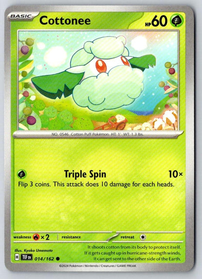 Cottonee 014/162 Common Temporal Forces Pokemon Near Mint