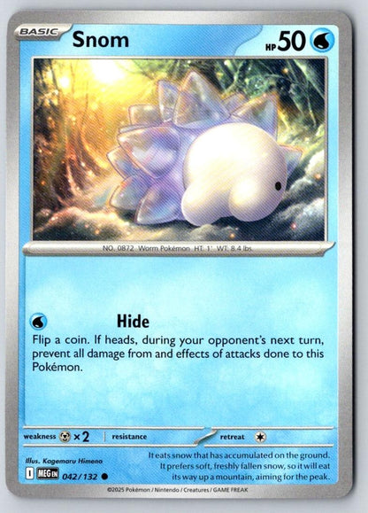 Snom 042/132 Common Mega Evolution Pokemon Near Mint