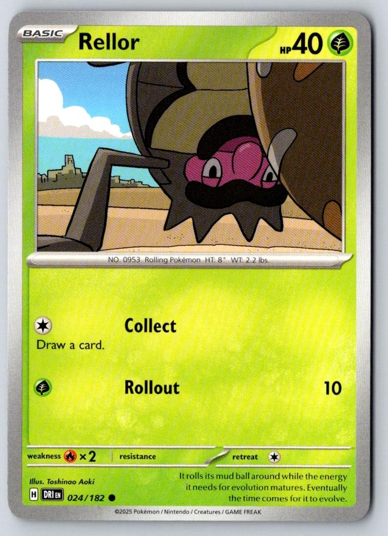 Rellor 024/182 Common Destined Rivals Pokemon Near Mint