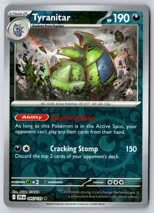 Tyranitar 095/159 Rare Journey Together Pokemon Holo Near Mint