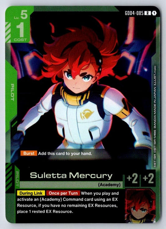 Suletta Mercury GD04-085 R Phantom Aria Gundam Holo Near Mint