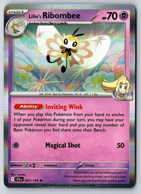Lillie's Ribombee 067/159 Rare Journey Together Pokemon Holo Near Mint