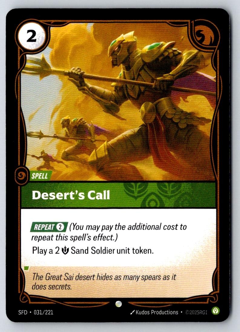 Desert's Call 031/221 Common Spiritforged Riftbound Near Mint