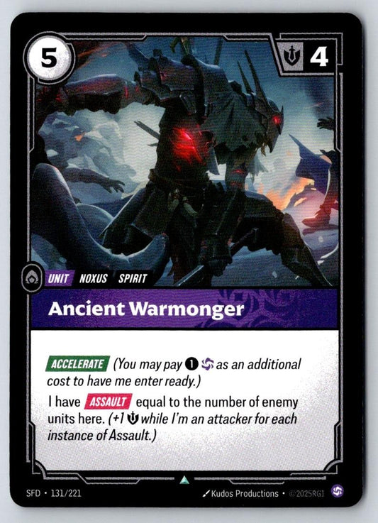 Ancient Warmonger 131/221 Uncommon Spiritforged Riftbound Near Mint