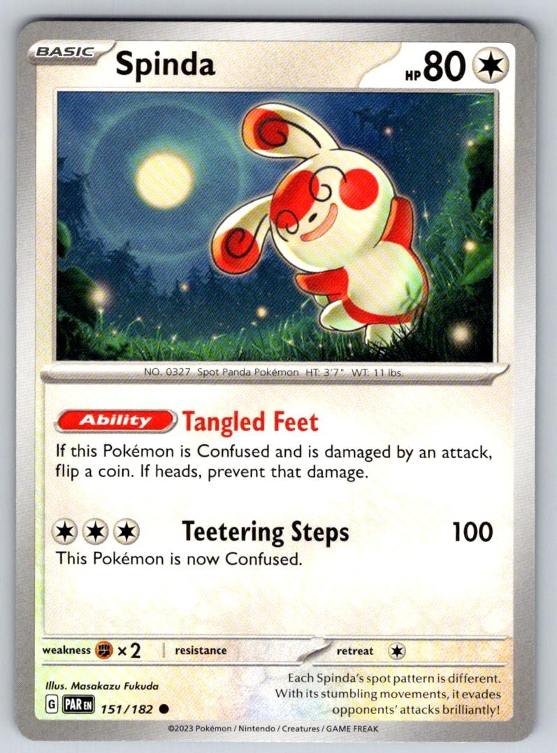 Spinda 151/182 Common Paradox Rift Pokemon Near Mint