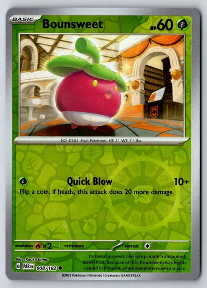 Bounsweet 008/182 Common Paradox Rift Pokemon Near Mint