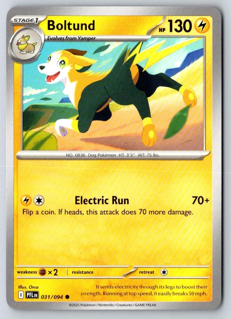 Boltund 031/094 Common Phantasmal Flames Pokemon Near Mint