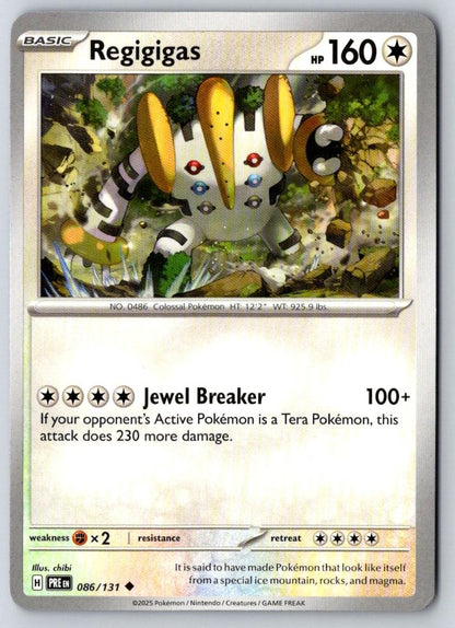 Regigigas 086/131 Uncommon Prismatic Evolutions Pokemon Near Mint