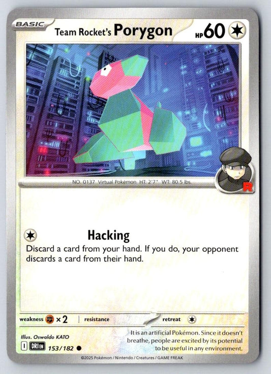 Team Rocket's Porygon 153/182 Common Destined Rivals Pokemon Near Mint