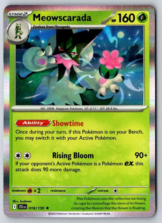 Meowscarada 018/159 Rare Journey Together Pokemon Holo Near Mint