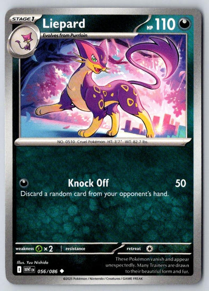 Liepard 056/086 Uncommon White Flare Pokemon Near Mint