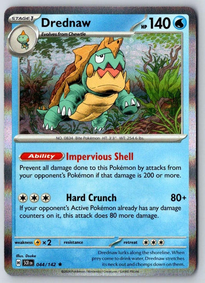 Drednaw 44/142 Rare Stellar Crown Pokemon Holo Near Mint