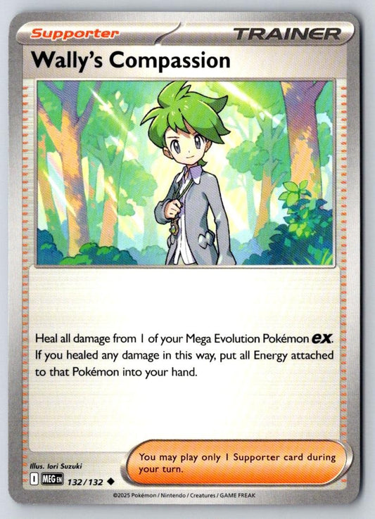 Wally's Compassion 132/132 Uncommon Mega Evolution Pokemon Near Mint