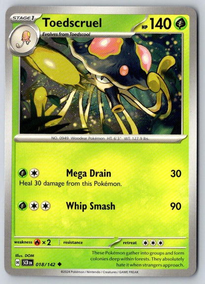Toedscruel 18/142 Uncommon Stellar Crown Pokemon Near Mint