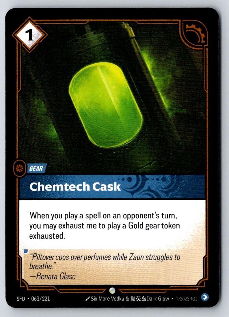 Chemtech Cask 063/221 Common Spiritforged Riftbound Near Mint