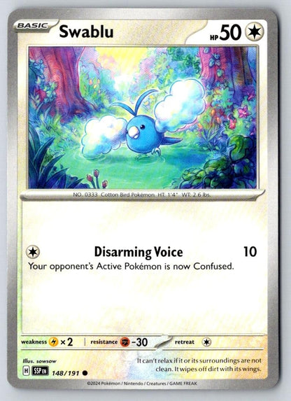 Swablu 148/191 Common Surging Sparks Pokemon Near Mint