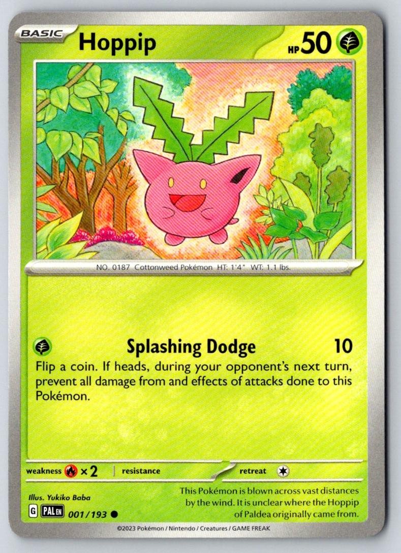 Hoppip 001/193 Common Paldea Evolved Pokemon Near Mint