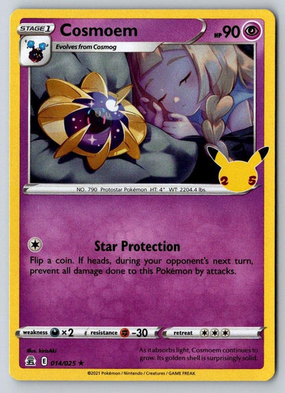 Cosmoem 014/025 Rare Celebrations Pokemon Holo Near Mint