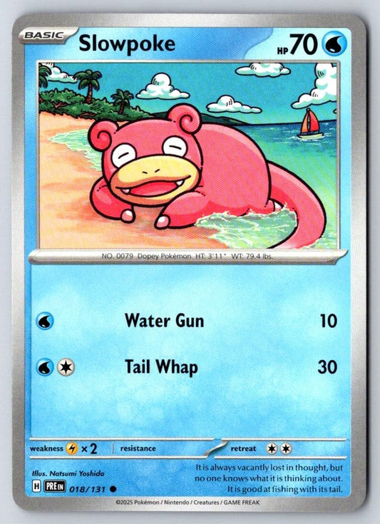 Slowpoke 018/131 Common Prismatic Evolutions Pokemon Near Mint