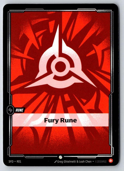 Fury Rune R01 Common Vendetta Riftbound Near Mint