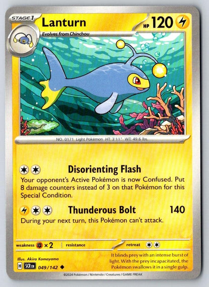 Lanturn 49/142 Uncommon Stellar Crown Pokemon Near Mint