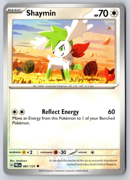 Shaymin 087/131 Uncommon Prismatic Evolutions Pokemon Near Mint