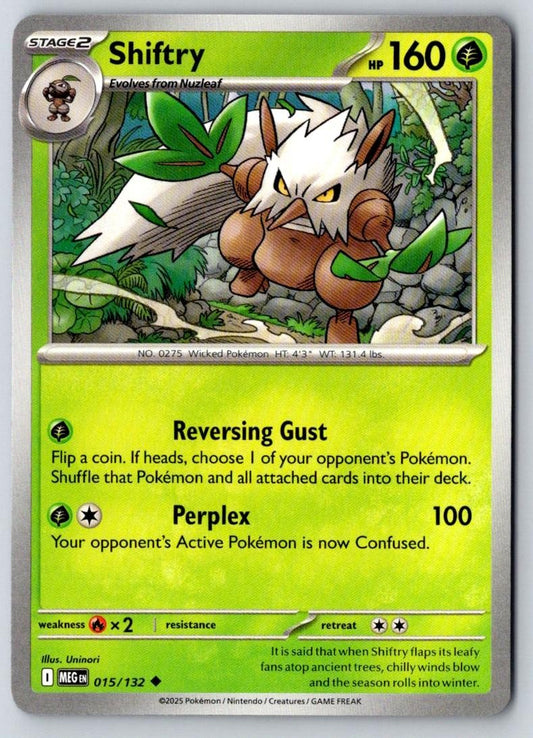 Shiftry 015/132 Uncommon Mega Evolution Pokemon Near Mint