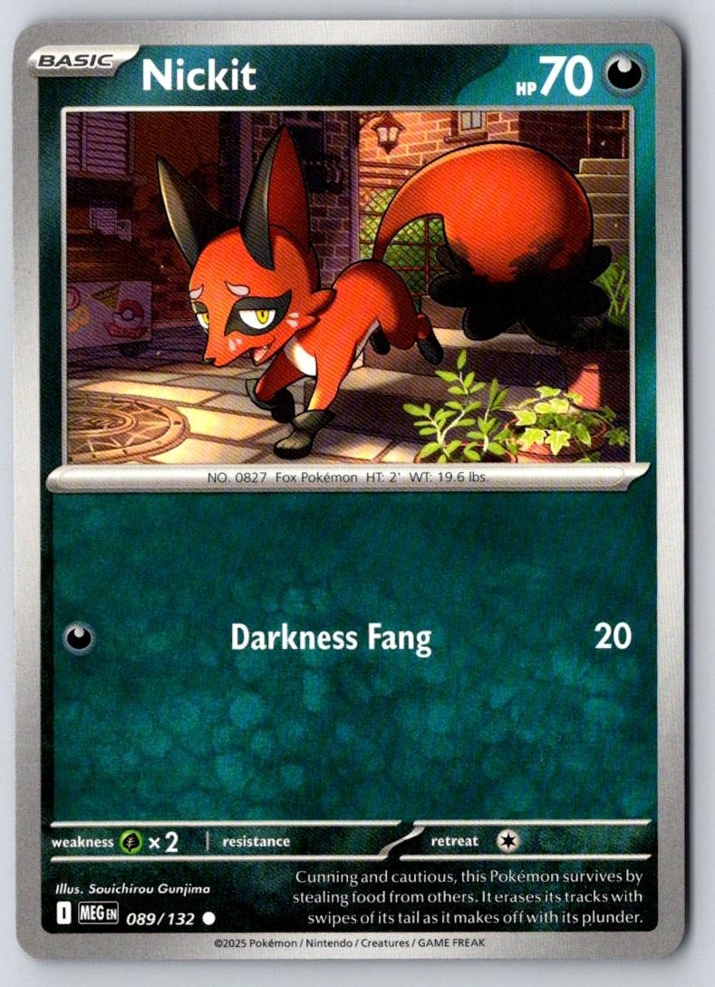 Nickit 089/132 Common Mega Evolution Pokemon Near Mint