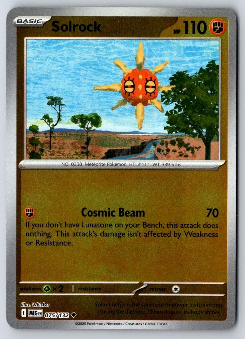 Solrock Reverse Holo) 106/217 Ascended Heroes Pokemon Reverse Holo NM