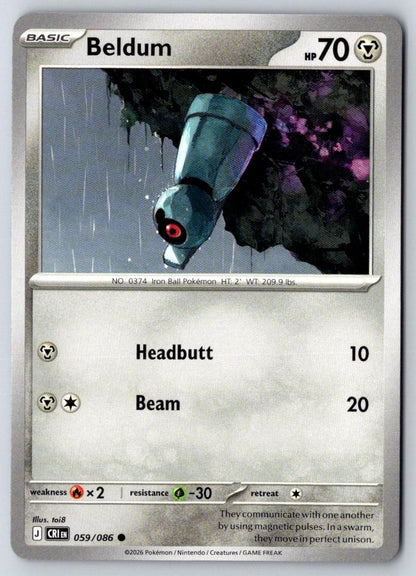 Beldum 059/086 Common Chaos Rising Pokemon Near Mint