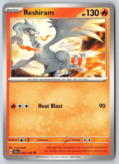Reshiram 22/142 Uncommon Stellar Crown Pokemon Near Mint