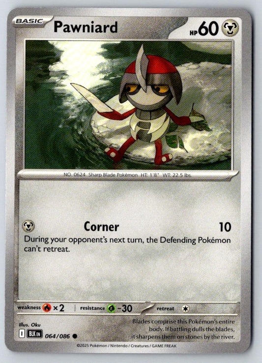 Pawniard 064/086 Common Black Bolt Pokemon Near Mint