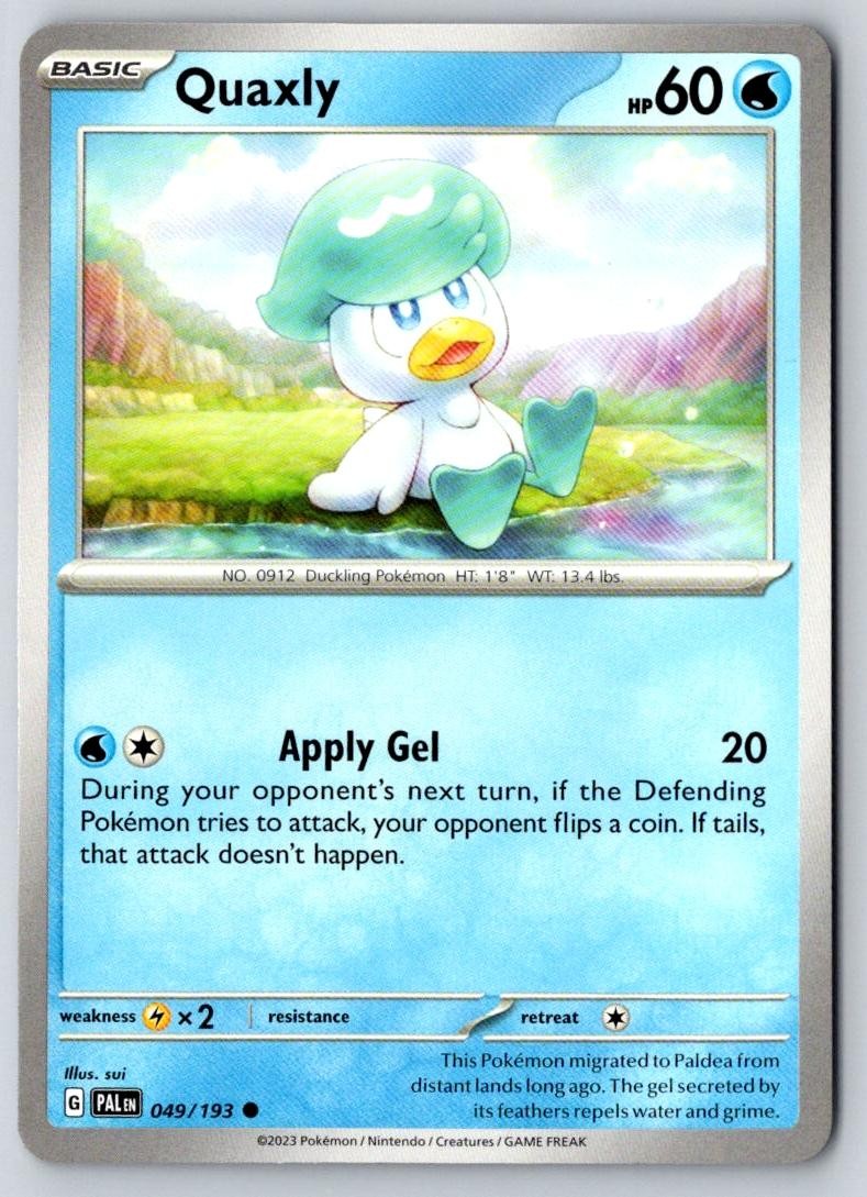 Quaxly 049/193 Common Paldea Evolved Pokemon Near Mint