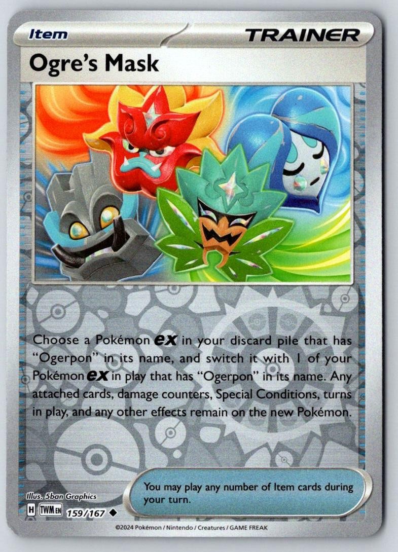 Ogre's Mask 159/167 Uncommon Twilight Masquerade Pokemon Near Mint